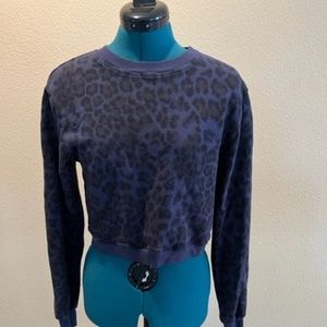 HARD TAIL Forever Leopard Crop Sweatshirt